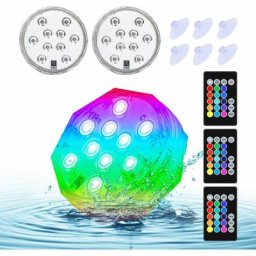 Jardin piscine Lumières led submersibles avec télécommandes rvb 15 couleurs Lumières de bassin