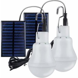 2 Lampe Camping Solaire Portable, Ampoule Solaire led Lampe Urgence Solaire Lumière Jardin Lanterne