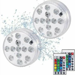 Lumière led Submersible 2 Paquet 13 led rgb Lamps Submersible led Décoratives avec rf Télécommandes