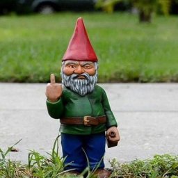Nain de jardin de doigt du milieu de 12 cm - Gnomes Go Away Statue Ornements de pelouse de jardin