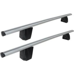Barres de toit Menabo Delta Aluminium 119 cm + Pieds de fixation