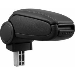 Accoudoir central Citroën C1 Peugeot 108 avec compartiment synthétique noir avec couture noir - Noir