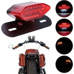 Feu arrière de moto feu stop LED feu stop intégré avec support de plaque d'immatriculation