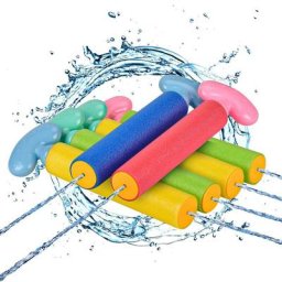 6pcs Pistolet à Eau en Mousse, Colorful Pistolet à Eau Pistolet à Eau Longue Distance Blaster