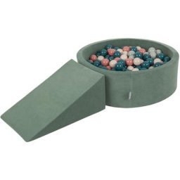 Velvet Aire De Jeux En Mousse Avec Rond Piscine à Balles Pour Enfants (100 Balles), Vert Forêt: