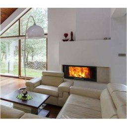 Insert de cheminée 80 joy cg ld r d200 78 cm 7kW porte relevable