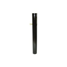 Tuyau de poêle en acier vitrifié noir ø 110 mm. Avec clé