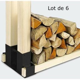 Le Poisson Qui Jardine - 6 Range-Bûches, Supports En Métal, Pour Rangement Du Bois De Chauffage.