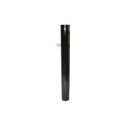 Tuyau de poêle en acier vitrifié noir ø 100 mm. Avec clé