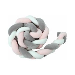 FDC - 2M Tour De Lit Coussin Serpent Coussin Tresse Pare-Chocs Velours Protection Bebe Cloture En