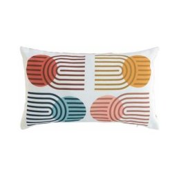 Paris Prix - Coussin Déco Imprimé Pop Art 30x50cm Blanc