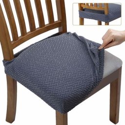 Ersandy - 4PCS Housse de Chaise Siege Extensible Gaufrée Jacquard Amovibles Lavables pour Salle à
