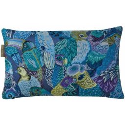 Madura - Housse de coussin 28x47 cm Cobalt - jungle birds - Cobalt