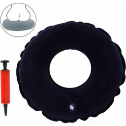 Coussin Gonflable en Anneau,Coussin Hémorroïdes, Rond Coussin Coccyx avec Pompe, Coussin d'Assise