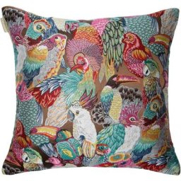 Housse de coussin 60x60 cm Madura Terrako - jungle birds - Terrako