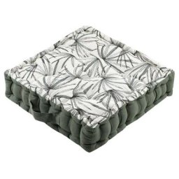 Lovely Casa - Coussin de sol 45x45 cm Baleares vert coton - Vert