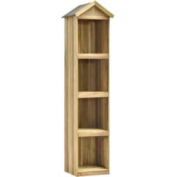Abri de jardin à outils Cabane de jardin - 36x36x163 cm Pinède imprégnée BV766598 Bonnevie Brun