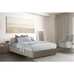 Talamo Italia Lit double Isabel, Lit conteneur avec revêtement en cuir écologique, 100% Made in
