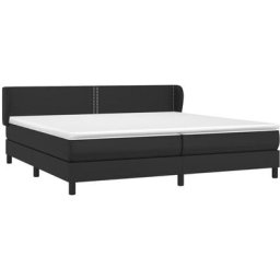 Vidaxl - Lit à sommier tapissier avec matelas Noir 200x200 cm Similicuir Black