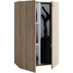 Lona Mini Armoire universelle, armoire de nettoyage, 2 portes, imitation chêne Sonoma. - Naturelle