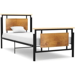 Lit Contemporain Décor - Structure de lit Métal 90x200cm - Sommier inclus Best604865
