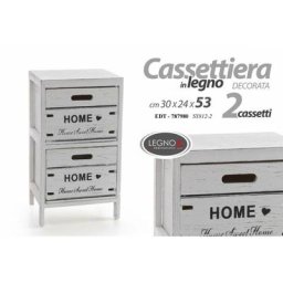 Webmarketpoint - Commode 2 tiroirs salle de bain cuisine cm 30 x 24 x 53 h