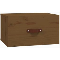 Table de chevet murale Marron miel 40x29,5x22 cm Vidaxl marron miel