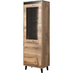 Vitrine nord chêne wotan + anthracite