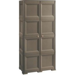 Tontarelli - Armoire Résine 4 Modules avec 2 Portes Finition Bois Omnimodus Wenge - Wenge