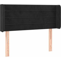 Vidaxl - Tête de lit avec oreilles Noir 83x16x78/88 cm Velours Black