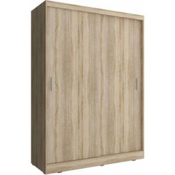 Armoire de rangement wiki 130 cm Portes Coulissantes Chêne Sonoma