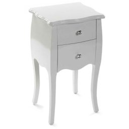 Cagliari Table de chevet Petite table ou table d'appoint, 71x35x40cm - Blanc - Versa