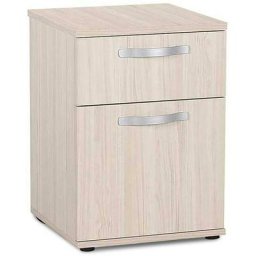 Table de chevet 1 porte et 1 tiroir effet chêne alizee - bois clair