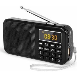 Moonstars - Radio Portable, Radio fm avec Batterie Rechargeable de Grande Capacité (3000mAh), Prise