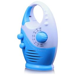 Leisei - Radio de douche, mini radio de salle de bain étanche pour l'extérieur (Bleu)