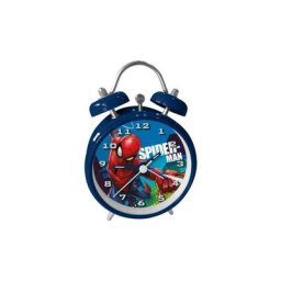 Réveil Spiderman avec cloches- Bleu - 13 cm