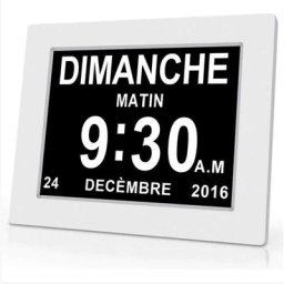 Horloge calendrier numérique One Piece 7 pouces avec date et heure, horloge Alzheimer pour parents,