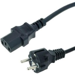 Câble d'alimentation noir 5m C13 vers SCHUKO-mâle