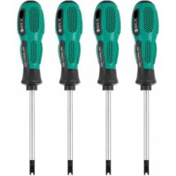4pcs / Set Tournevis Embouts de Tournevis u Fourche magnétique vis rainurée conducteur cr-v Multi