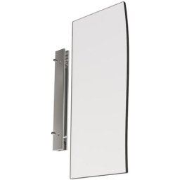 Fixation murale percée en drapeau pour panneau signalétique max 6mm - Longueur 180mm - Argent