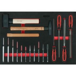 Ks tools Module de limes, marteaux et burins, 18 pcs, modules système 1/1 - 711.1018
