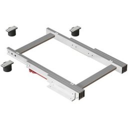 Emuca - Coulisses pour table coulissante Corner inox brossé alu 46x7x118cm