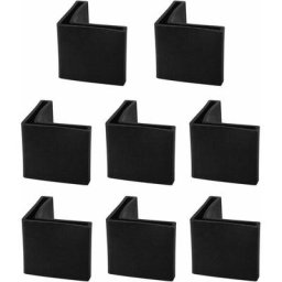Sourcing map 8pcs Casquette Pieds Chaise Angle Fer Forme l Patin Meuble Table Embout Capouchon