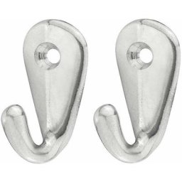 2x crochet aluminium chromé poli garde robe porte support torchon cuisine salle de bain meuble