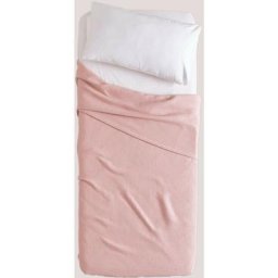 Sklum - Couverture Polyvalente en Coton Gaufré (150x220 cm) Bimba Rose Noisette - Rose Noisette