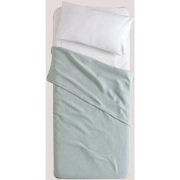 Sklum - Couverture Polyvalente en Coton Gaufré (150x220 cm) Bimba Vert Menthe - Vert Menthe