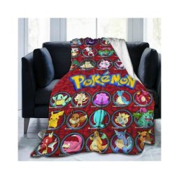 Couverture imprimée en 3D Pokemon Bikachu Flanelle Couverture Lit Imprimé Couvre-Lit Couvre-Lit