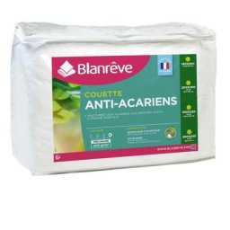 Couette tres chaude Percale - Anti-acariens - 420g/m² - 140x200cm - Blanreve