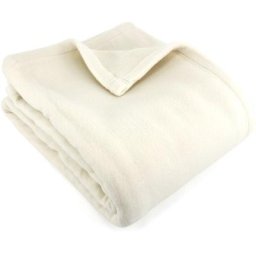 Couverture teddy 100% Polyester 350 g/m2 220x240 cm - Blanc Naturel