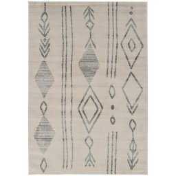 Vercai Rugs Collection Firenze - Tapis à Poils Ras - Polypropylène - Ivoire Beige - 60x100 cm